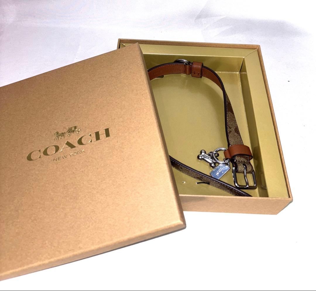 ⭐️新品⭐️コーチ　首輪　シグネチャー骨型チャーム付き【中型犬用】