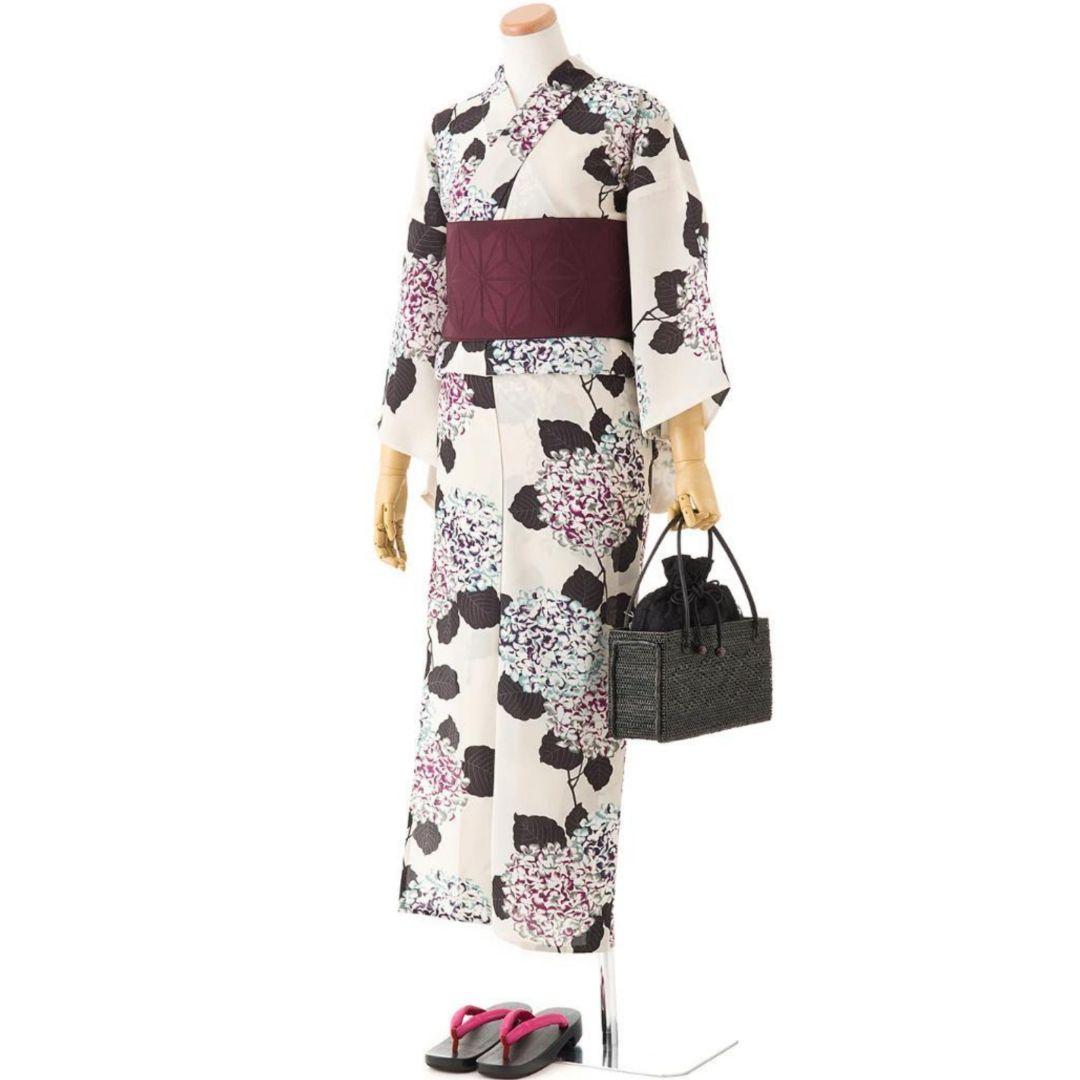 【新品・未着用】撫松庵 紫陽花柄 浴衣 セオα 単衣 ふりふ あじさい 夏