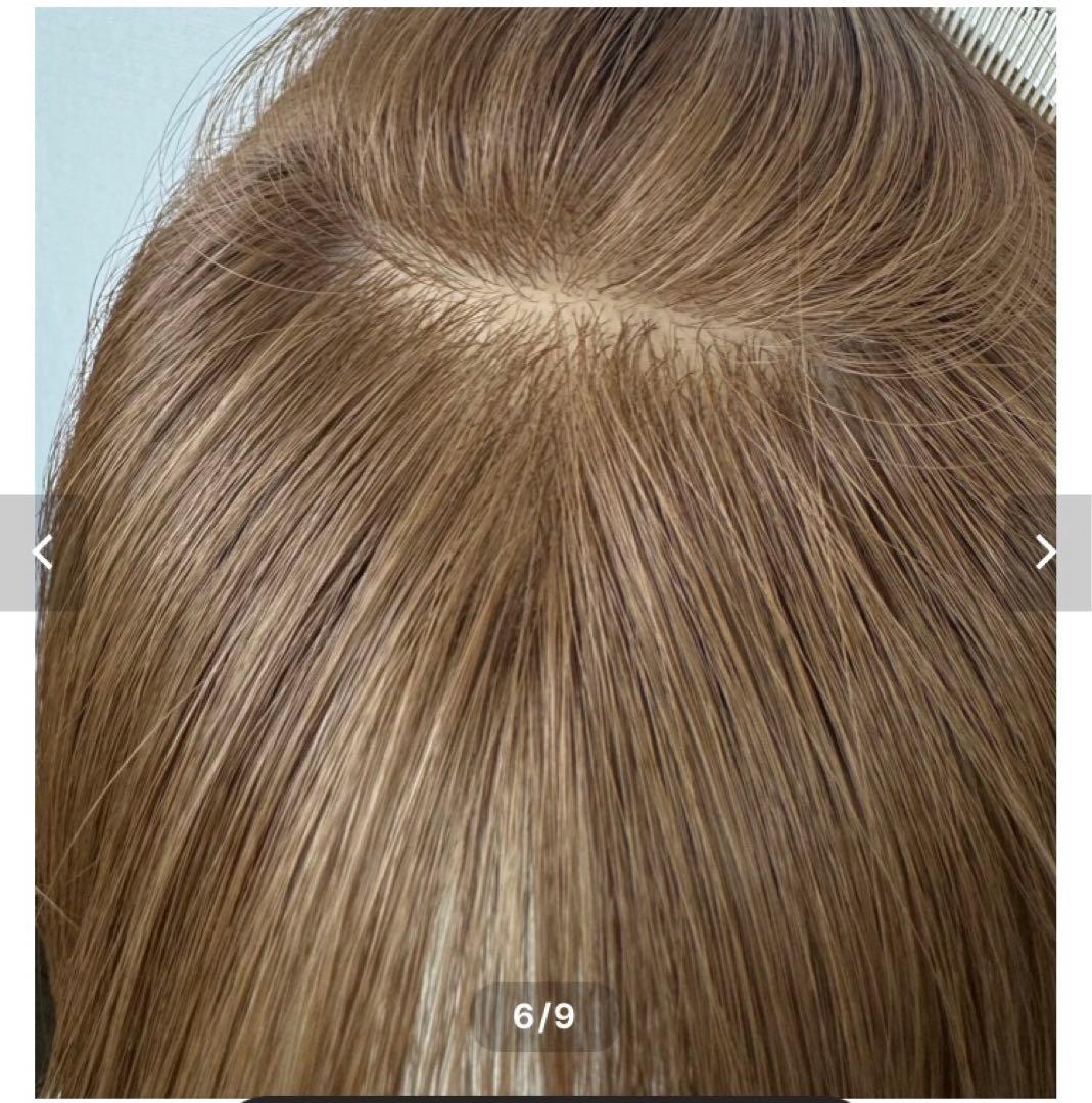 百合子　ひよピース 部分かつら ウィッグ つけ毛 増毛 頭頂部 ライトブラウン