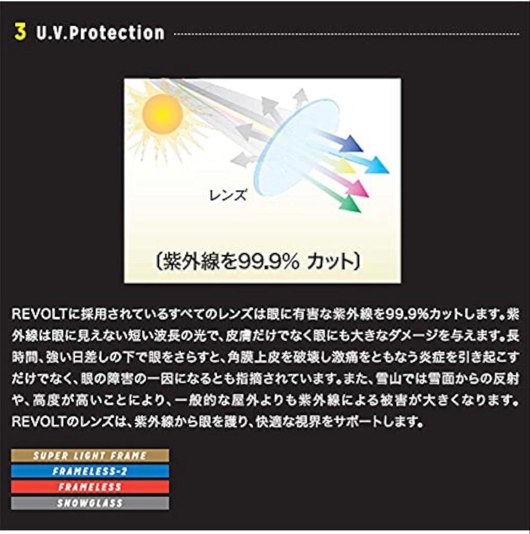 REVOLT リボルト スノーボード ゴーグル FRAMELESS-2
