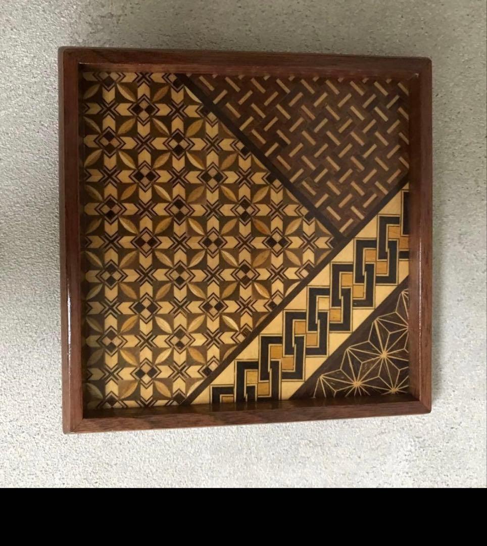 希少　箱根細工　工芸品　取り皿　10枚　取り箸付き