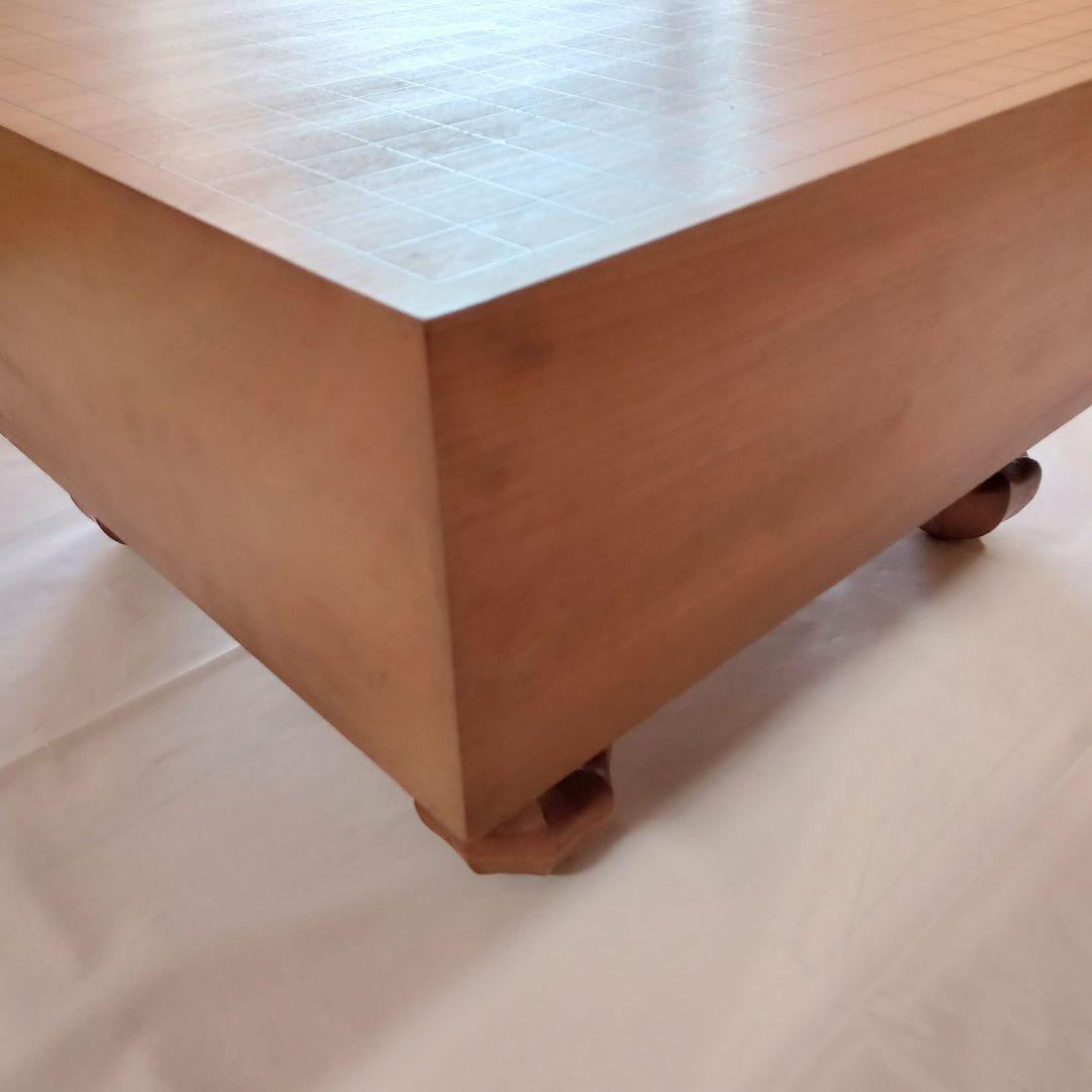 【 碁盤 脚付き へそ有り 碁石・碁筒セット 】