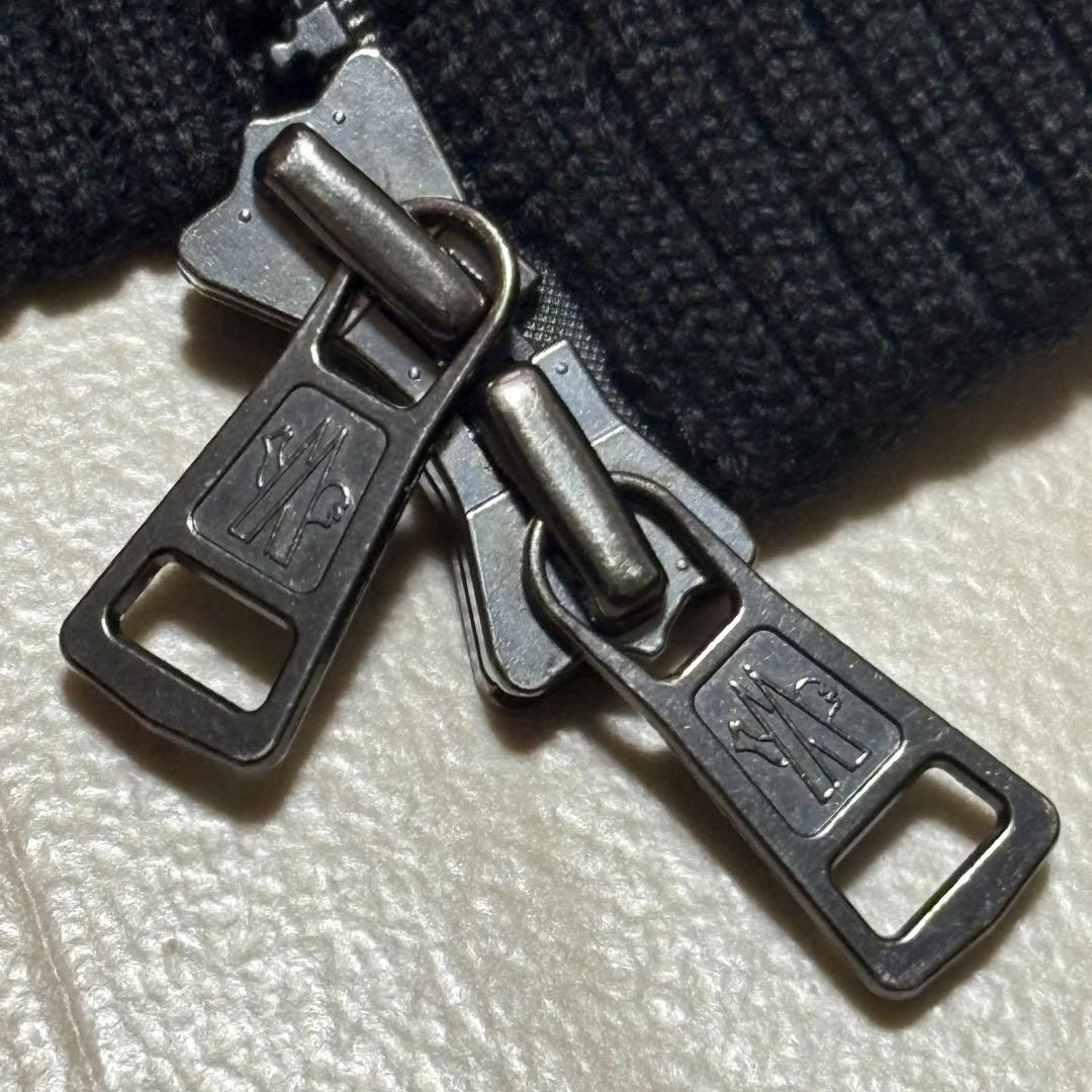 美品/L相当◎ MONCLER ハイブリッド ニット ダウンジャケット ブラック