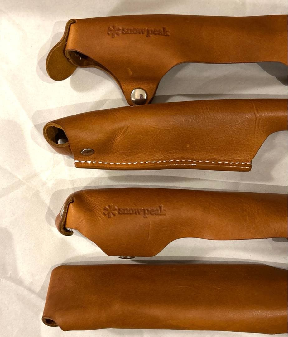 非売品　スノーピーク ローチェア30 専用肘掛け カバーレザー　2脚分