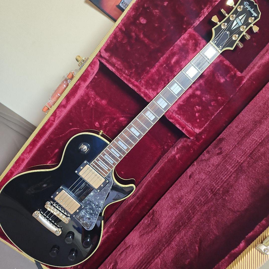 ギター epiphone by Gibson les paul custum ebony