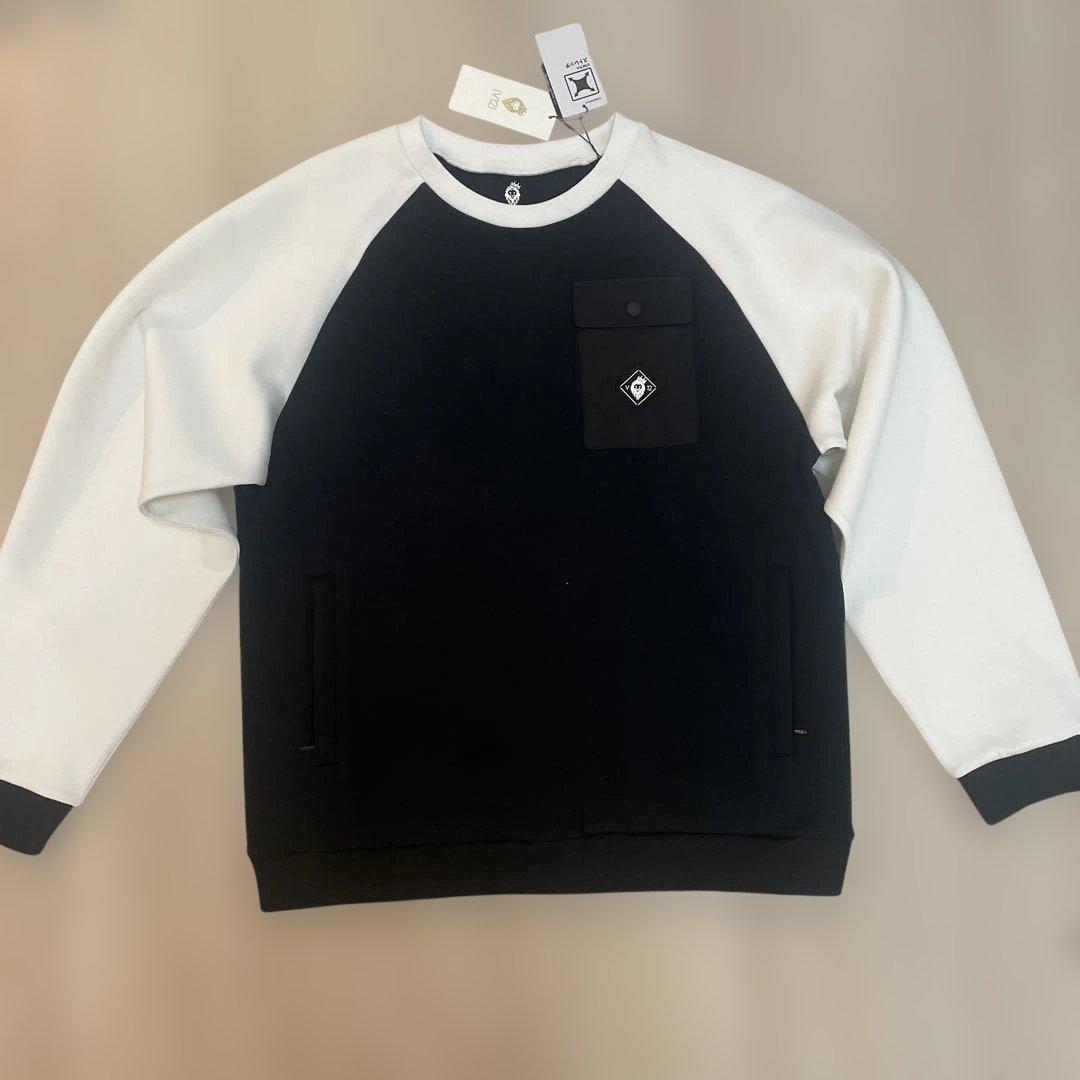 ゴルフウェア　 トップス　黒/白 [V12]