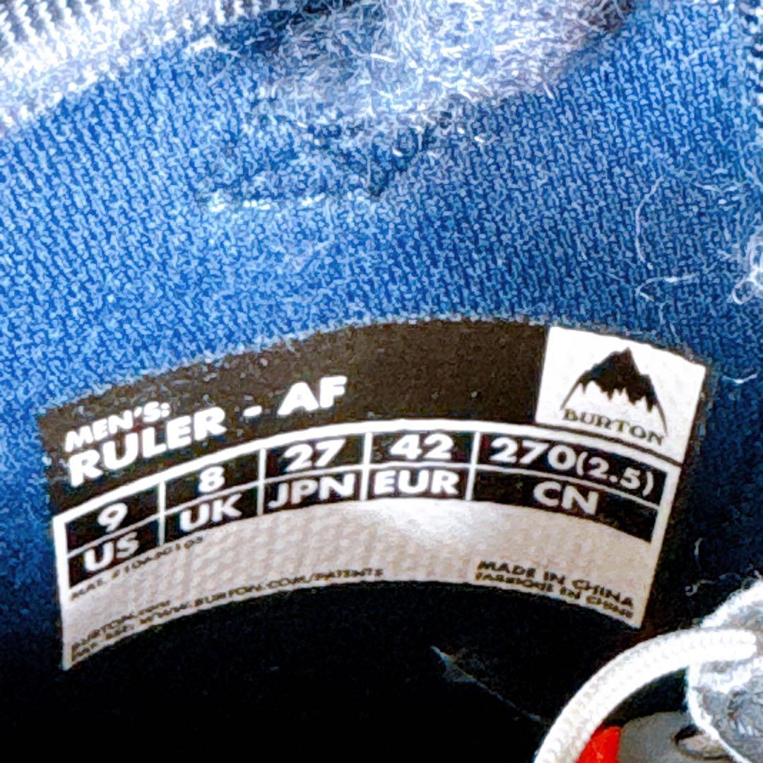 BURTONバートンRULER 27センチ　クイックレース　スノーボードブーツ