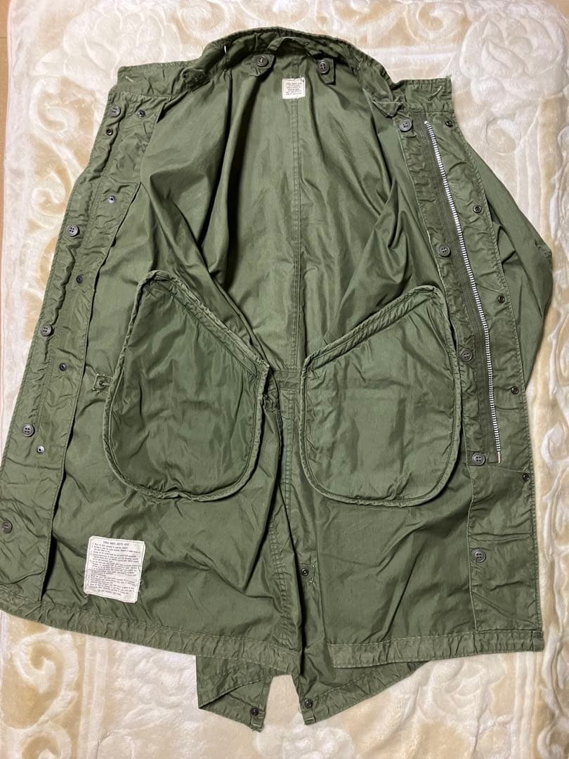 米軍実物　1968年度会計品　M-65 フィッシュテールパーカー　アルミジッパー