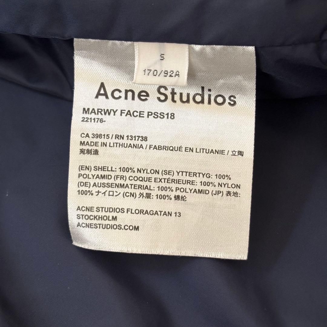 AcneStudios アクネストゥディオズ ナイロンジャケット フェイス 黒