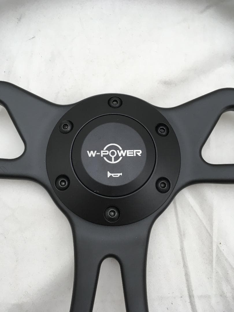 お*り様 半額スタート！W-POWER ステアリングホイール ブラック