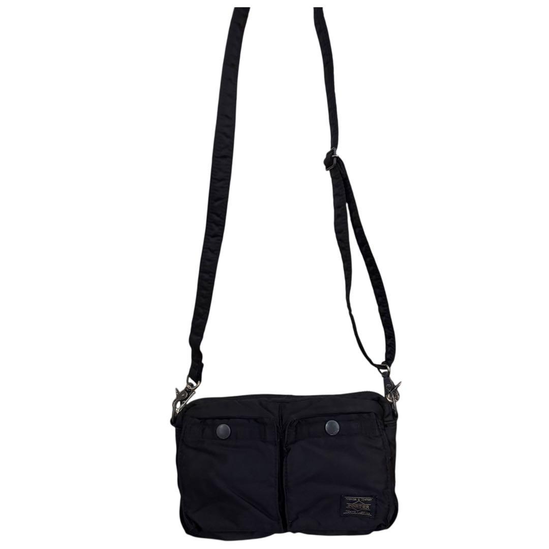 PORTER ポーター　ショルダーバッグ　タンカー　ブラック　ナイロン　斜め掛け