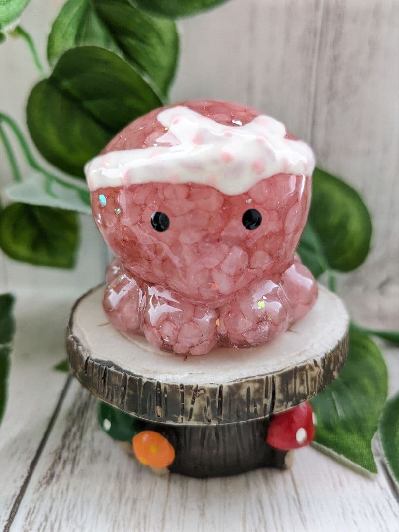 【ローザ】レッドクラック水晶のたこちゃん形オルゴナイト☆他５点