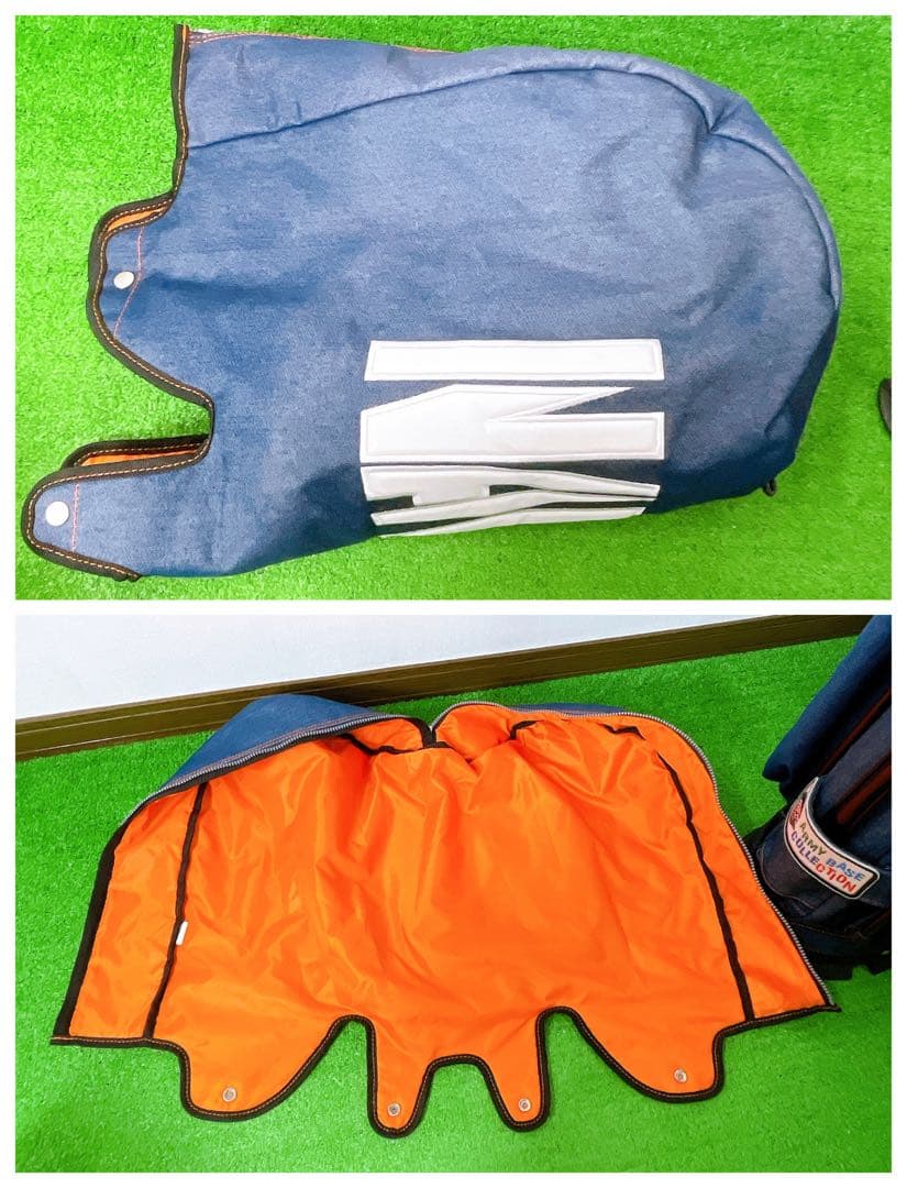 美品　アーミーベースコレクション　デニム　スタンドキャディバック　アイアンカバー