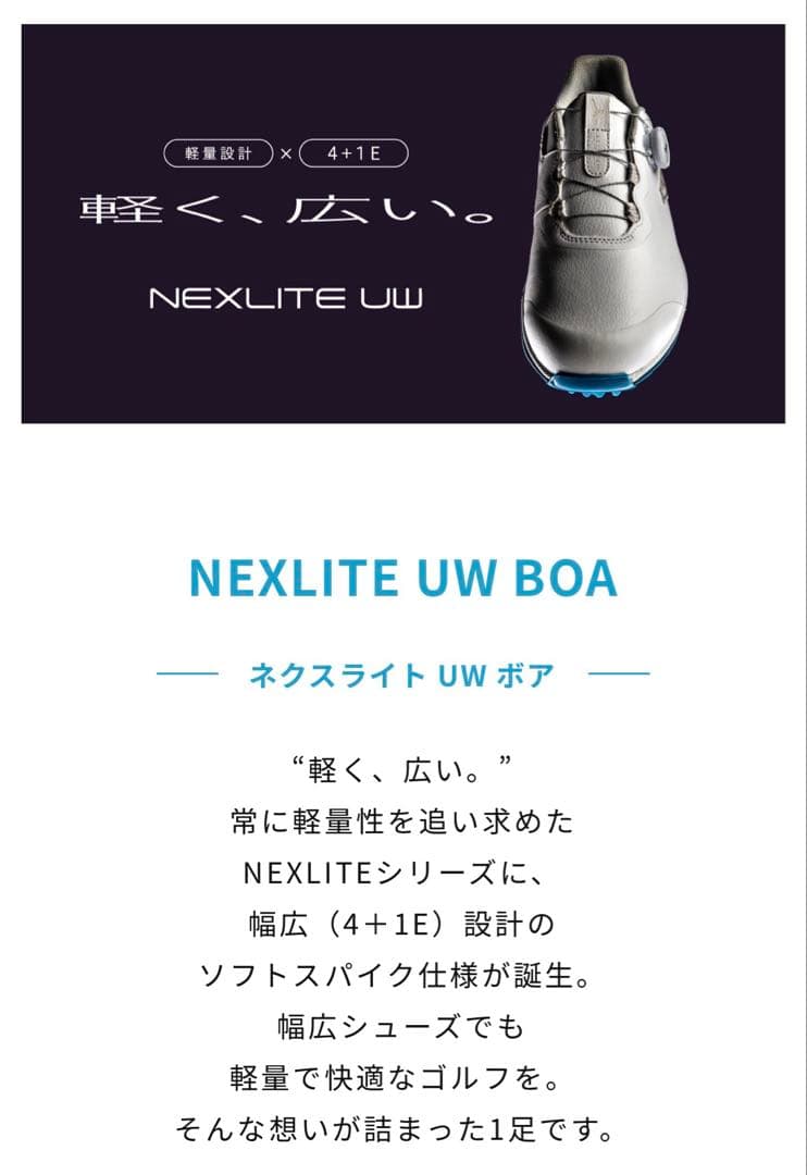 ミズノ　ゴルフシューズ　ネクスライトUW BOA 29.0 新品未使用品