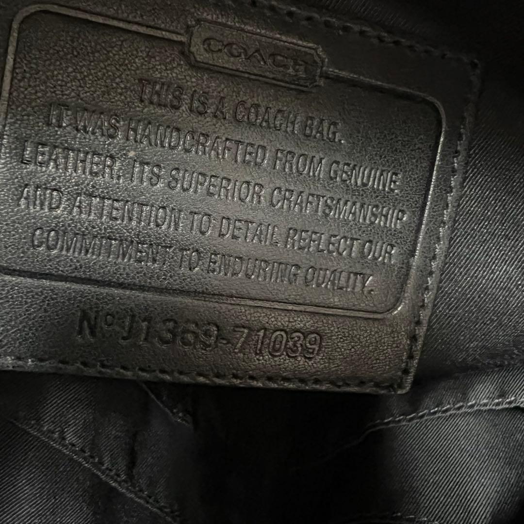コーチ　71039 レザー　黒　2way ショルダーバック