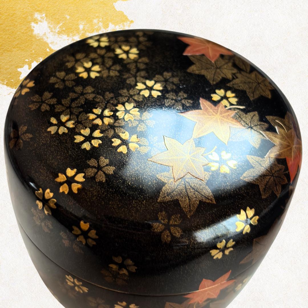 -飯田光秋- 雲錦蒔絵棗