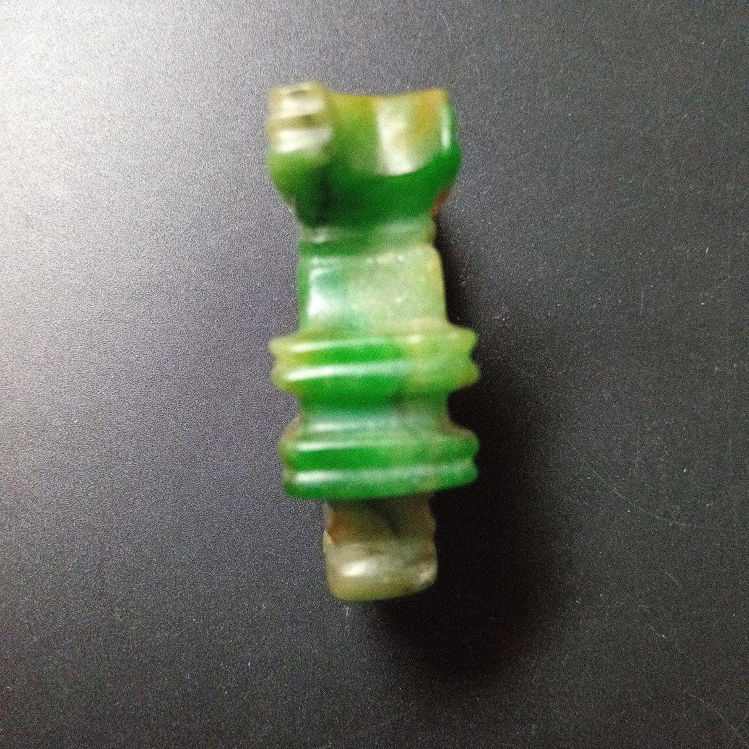 綿刈様、専用でございます。　古墳時代　骨董　歴史史料　勾玉　極上翡翠琴柱形石製品