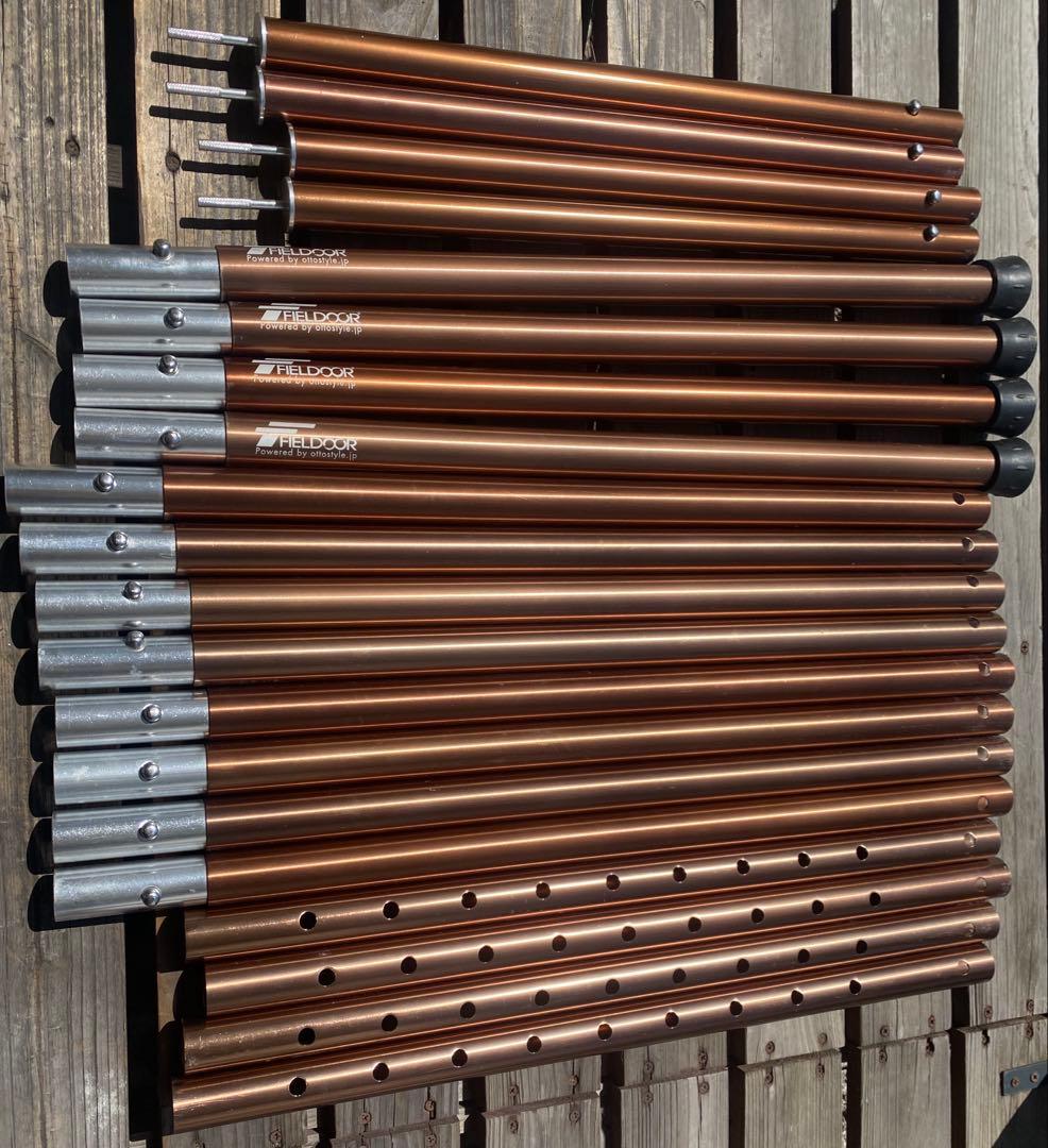 FIELDOOR 　アルミ製テントポール 4本セット