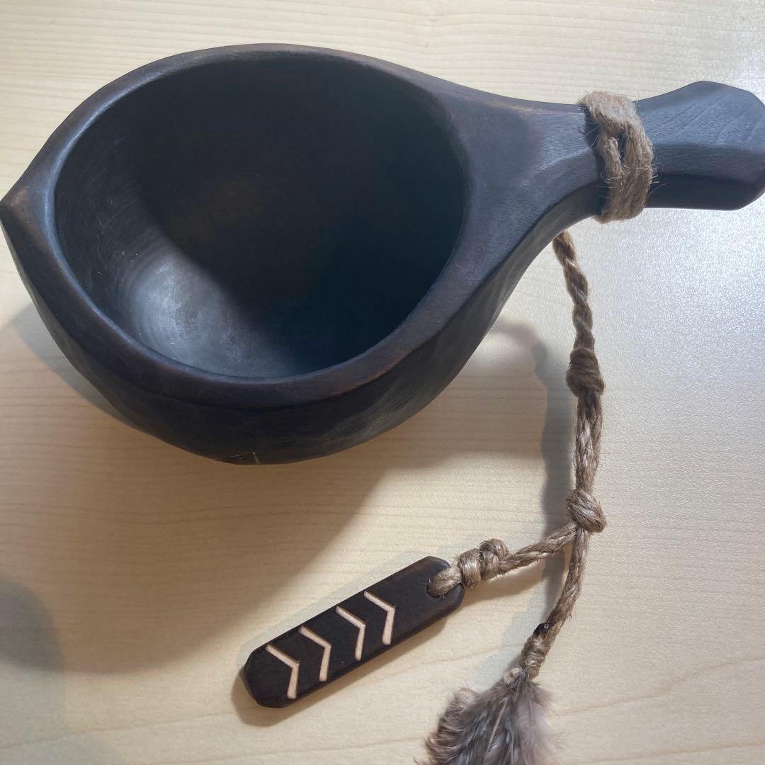 【新品】ソウルオブシベリア #1 ブラックペンダント　No.1800 ククサ