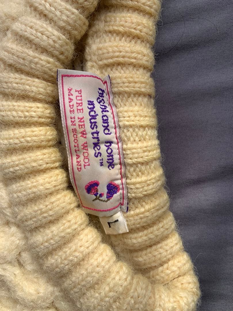 スコットランド製 80s-90s フィッシャーマンニット　セーター