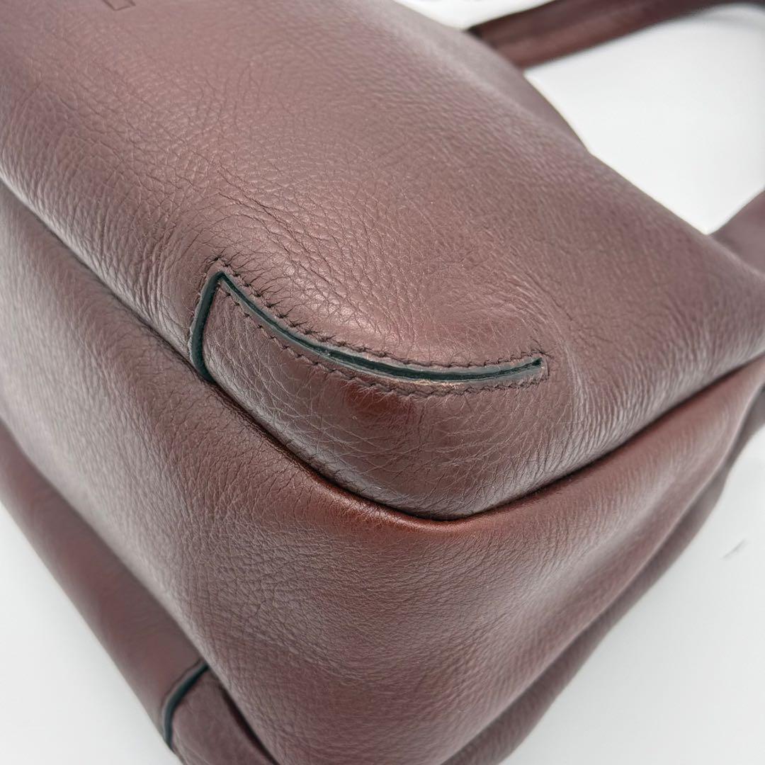 ✨極美品✨　ヒロフ　ハンドバッグ　レザー　3室　大容量