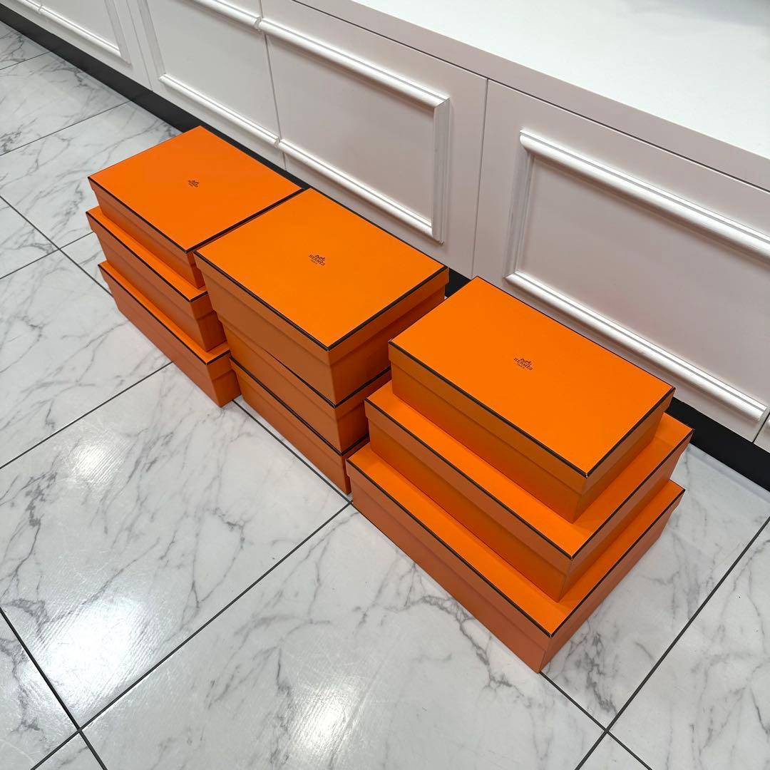 20 美品　HERMES　エルメス　オレンジ　空箱　化粧箱　9個セット