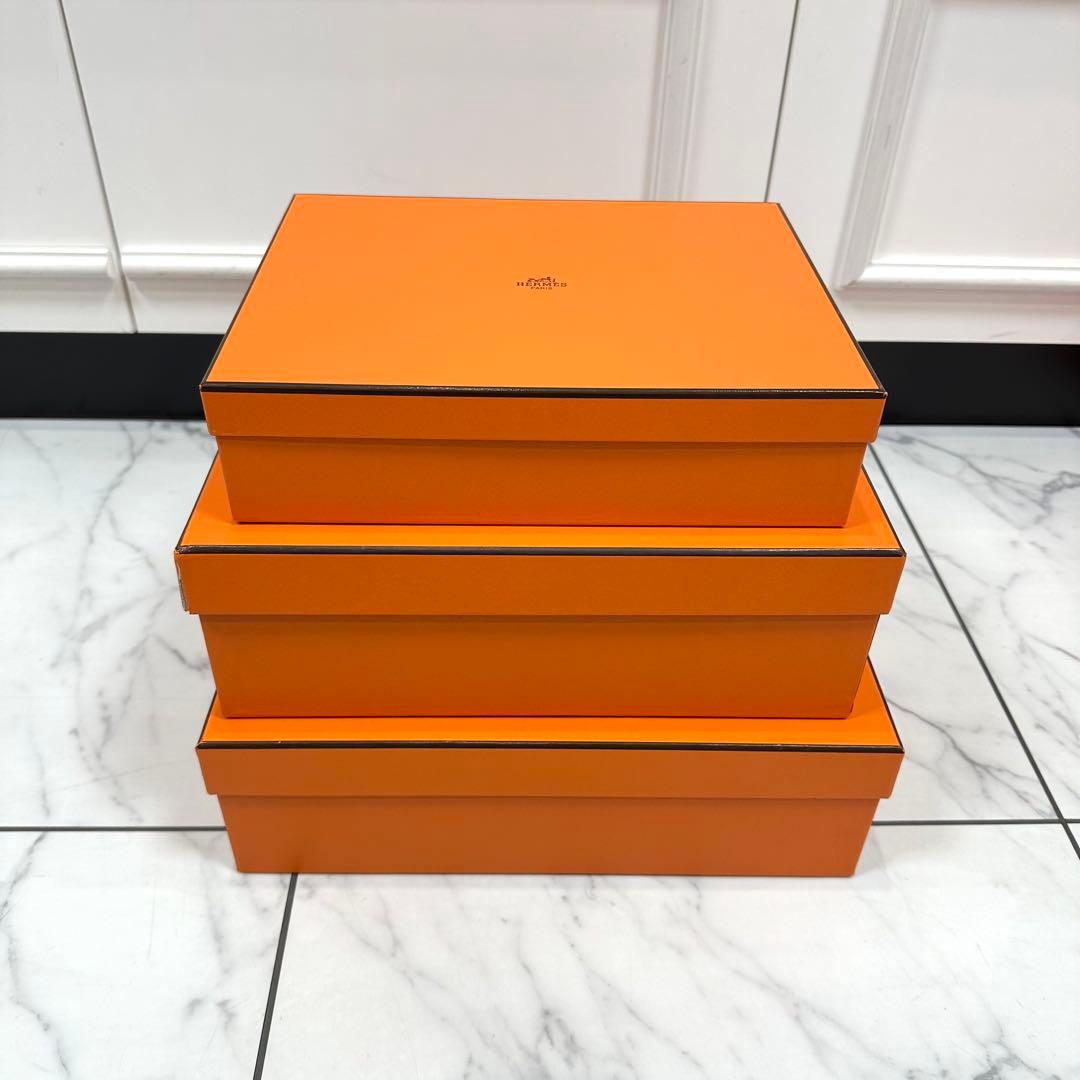20 美品　HERMES　エルメス　オレンジ　空箱　化粧箱　9個セット