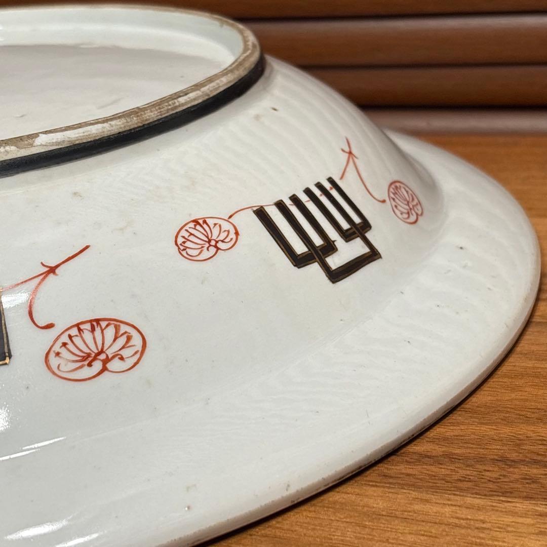 明治時代頃◎九谷焼　武者絵　大皿