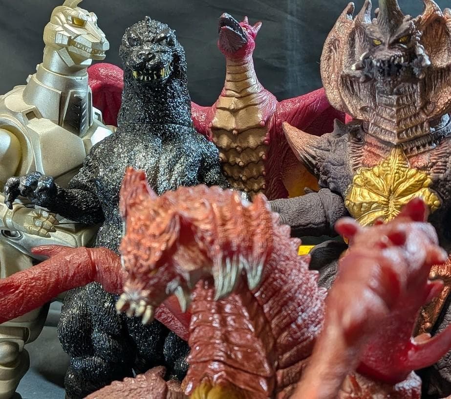 平成ＶＳシリーズ　ゴジラ・メカゴジラ・デストロイア他（バンダイ）ソフビ５体セット