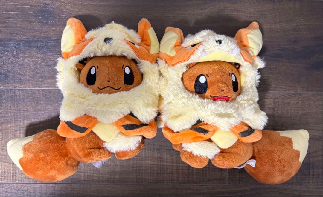 ポケモンセンター沖縄限定ウィンディポンチョのイーブイ ぬいぐるみ2体セット
