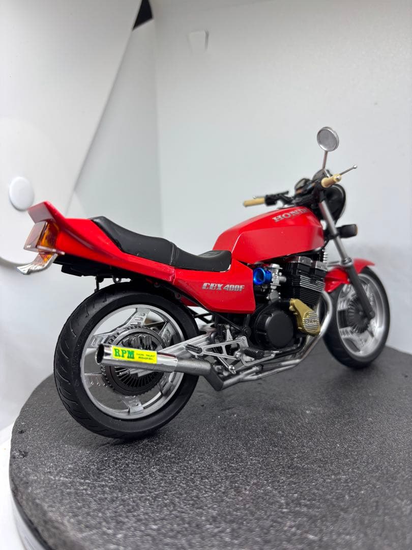 プラモデル完成品　アオシマ　ホンダ CBX400F 1/12 ソリッド　旧車會