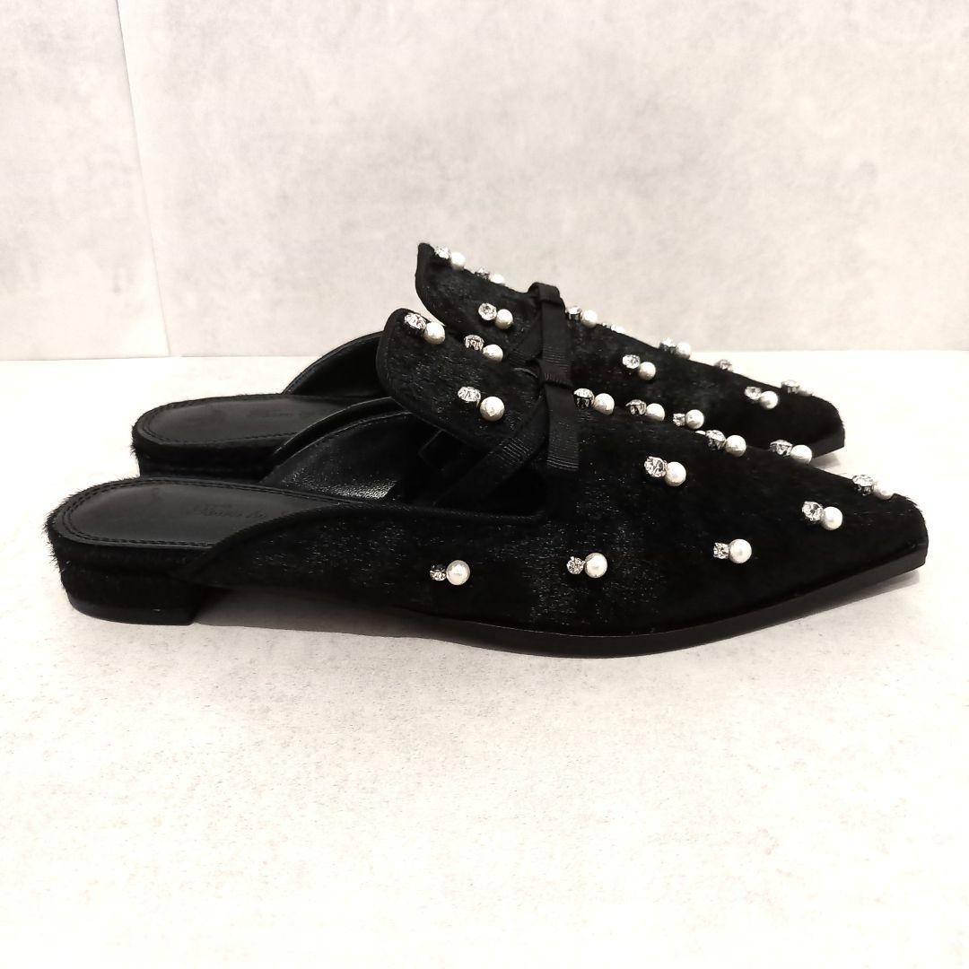 新品未使用✨ツルバイマリコオイカワ Theresa ハラコ ミュール パンプス