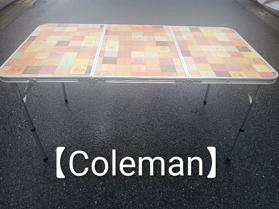 【Coleman】ナチュラルモザイクリビングテーブル/140 ②