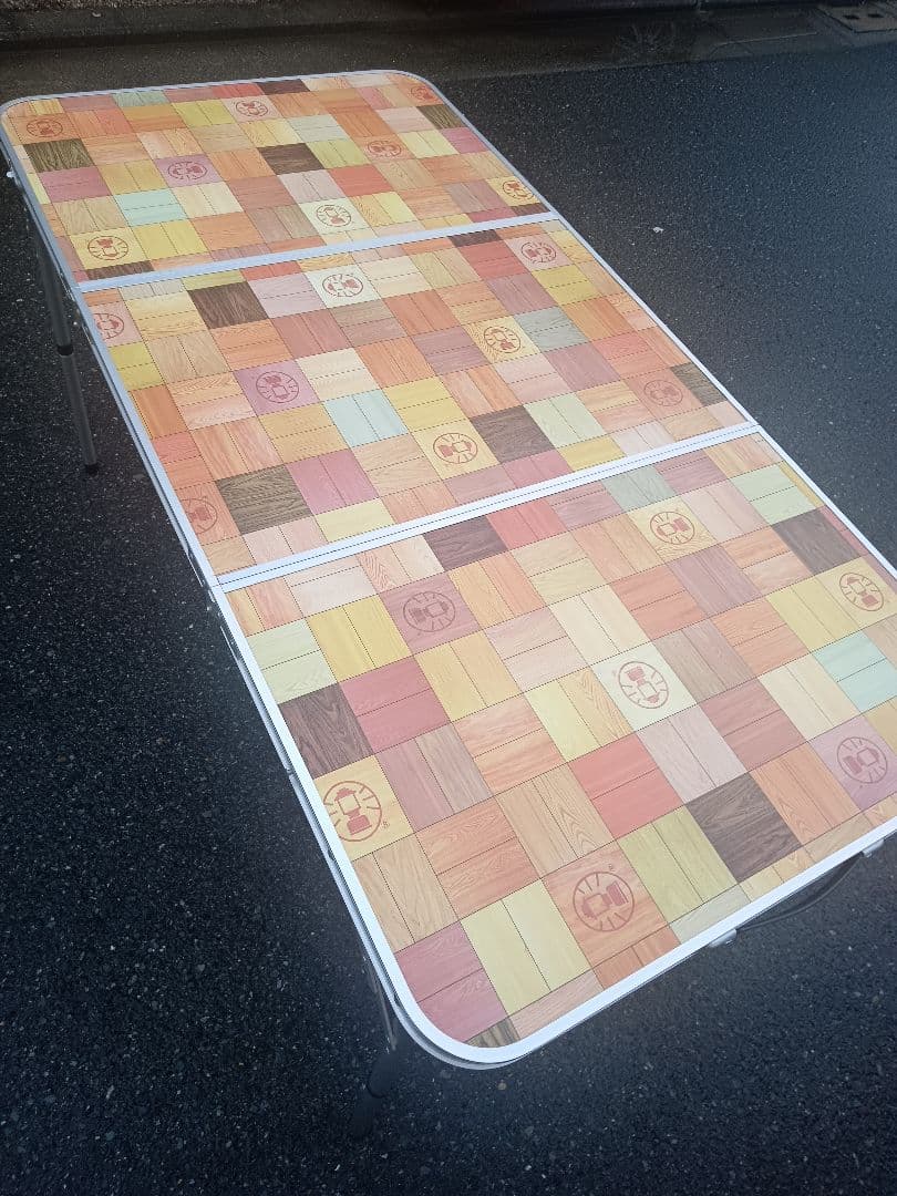 【Coleman】ナチュラルモザイクリビングテーブル/140 ②