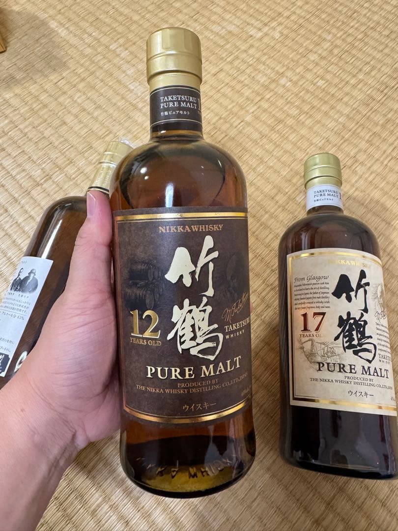 ニッカウヰスキー 竹鶴 ピュアモルト 12年 17年 3本セット
