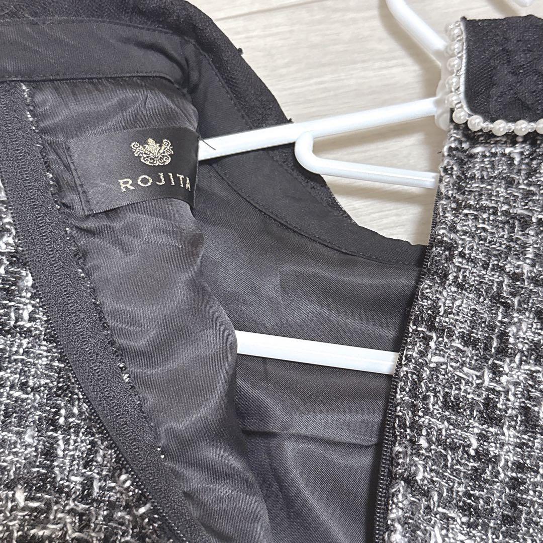 ROJITA ロジータ ダブルリボンツイードワンピース