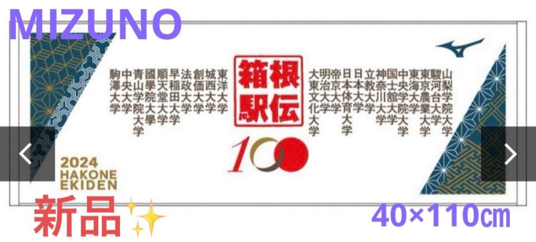 MIZUNO 箱根駅伝　出場校名入りスポーツタオル　2024 100回記念