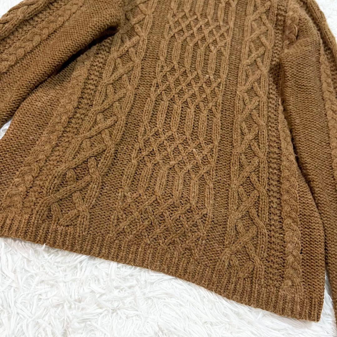 Maison Margiela ケーブルニットセーター　アルパカ　ブラウン