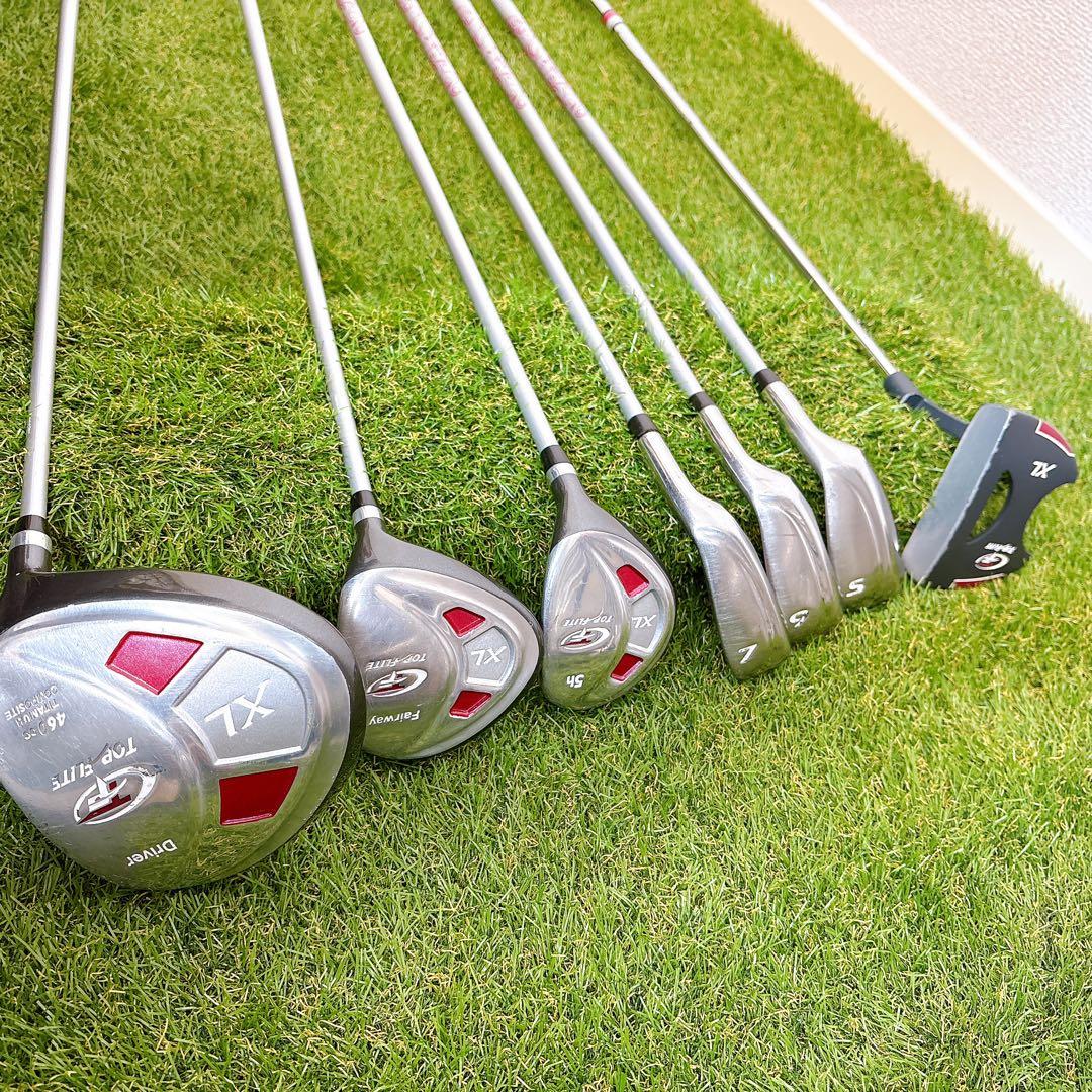 レディースゴルフクラブセット　トップフライト　7本　可愛いキャディバッグ付き