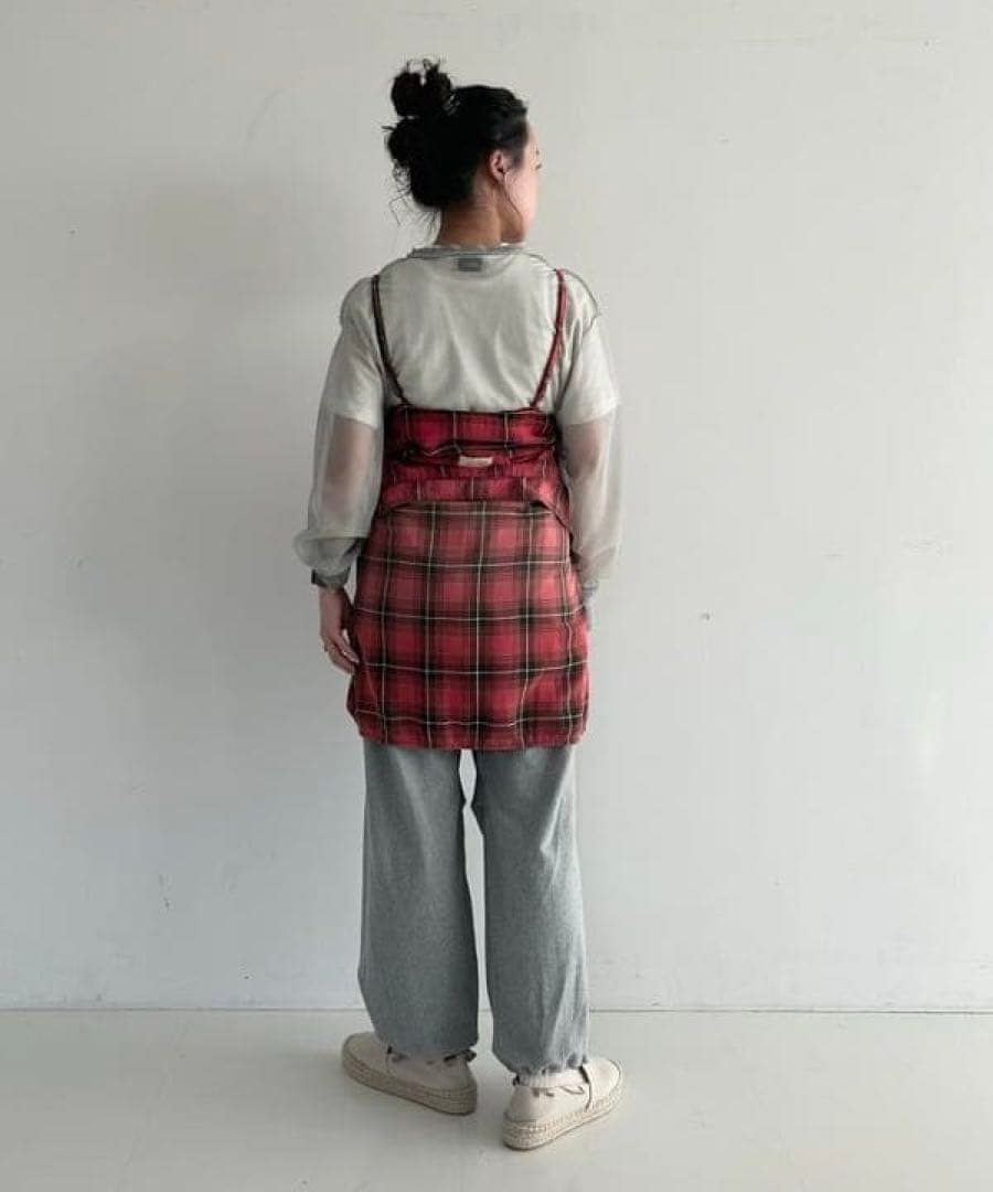 BEAMS BOY maturely / レーヨン ブリーチ チェック シャツ