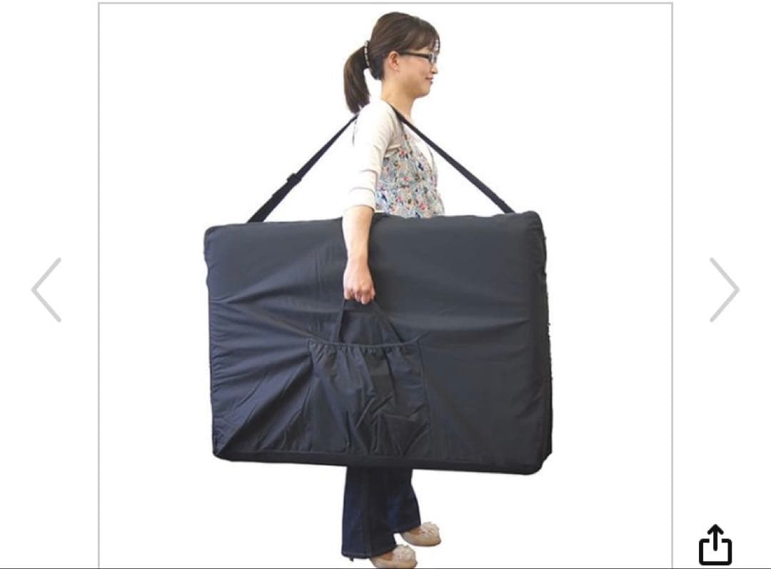 軽量　折りたたみ　マッサージベッド ブラウン　キャリーバッグ付　簡単組立　木製