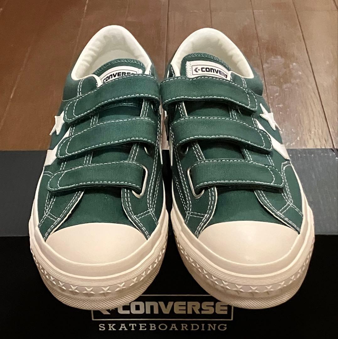 貴重 新品未使用 CONVERSE グリーン ベルクロシューズ 28センチ