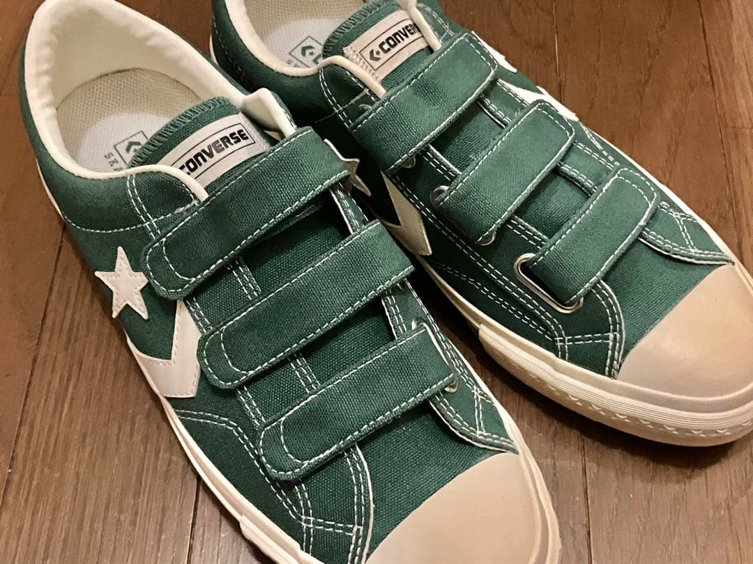 貴重 新品未使用 CONVERSE グリーン ベルクロシューズ 28センチ