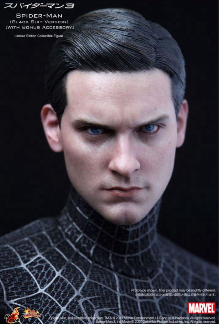 ホットトイズ 1/6　スパイダーマン3 ブラックスーツ　サンドマン付き