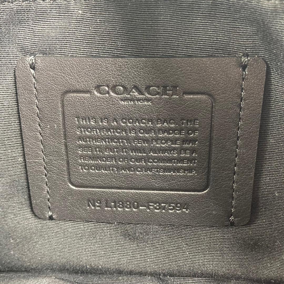 COACH　コーチ　ボディバッグ　ウエストバッグ　レザー　ブラック