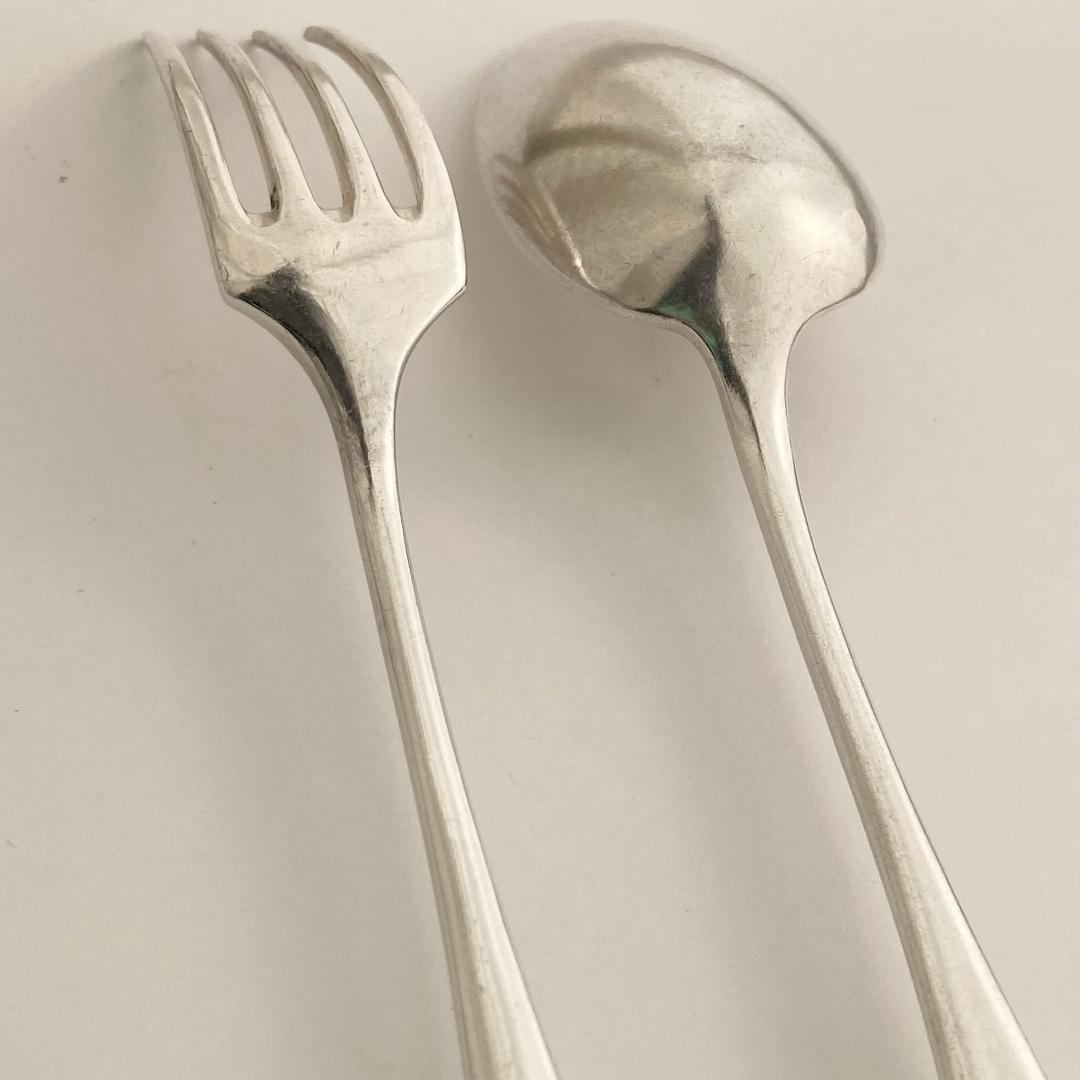 【くまさん】フランスアンティーク⭐️テーブルフォーク　テーブルスプーン　５