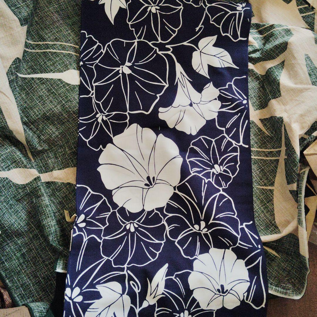 は*な様 浴衣反物　竺仙　あさがお柄