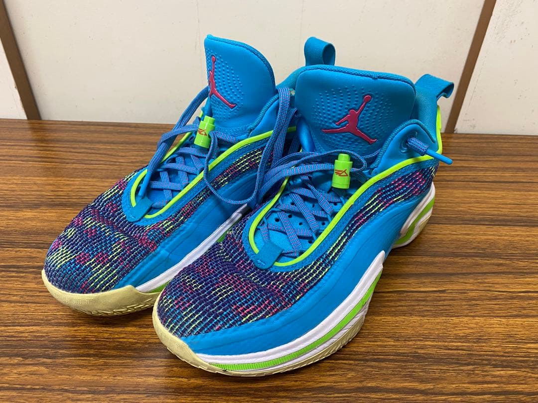 Jordan バスケットシューズ 青/緑/紫