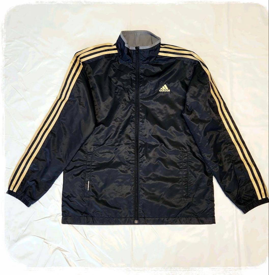 adidas ウインドブレーカー　上下 黒✖︎ゴールド