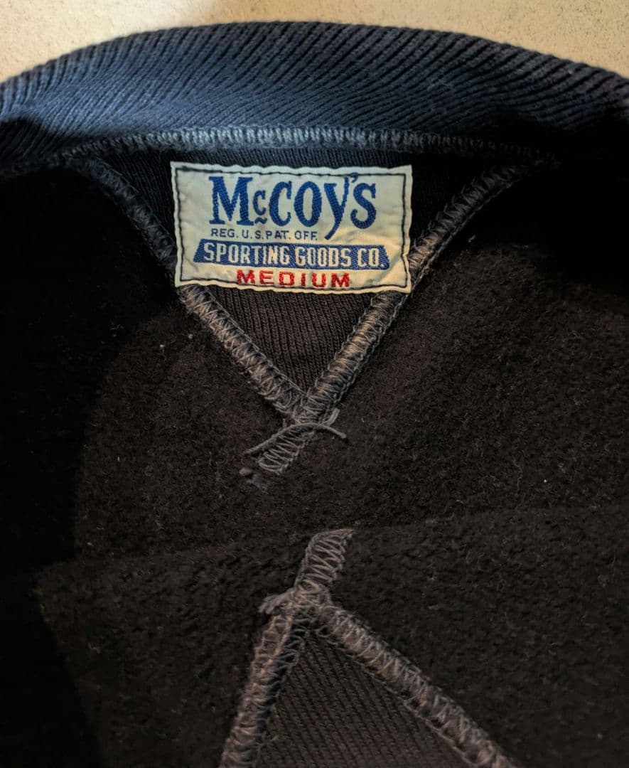 リアルマッコイズ USNロゴ ネイビー クルーネック スウェット